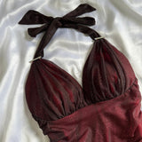 Beautiful Halter Birthday Party Dresses Red Prom Dresses HZ1022