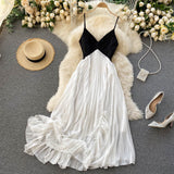 Sexy Spaghetti Straps Backless Summer Dress Women White Holiday Dress HZ1022