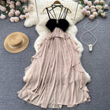 Sexy Spaghetti Straps Backless Dress Women Summer Holiday Dress HZ1022