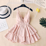 Sexy Straps Summer Short Dress Women Holiday Dress HZ1022