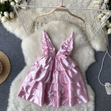 Sexy Spaghetti Straps Backless Short Summer Dress Women Holiday Dress HZ1022