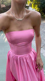 Pink Leg Split Prom Dress Women Sexy Party Dresses HZ1022