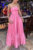 Pink Leg Split Prom Dress Women Sexy Party Dresses HZ1022