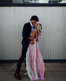 Sexy A line Long Ombre Tulle Prom Dress Party Dresses HZ1022