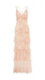 Sexy Sheath Lace Pink Prom Dress Ruffles Party Dresses HZ1022