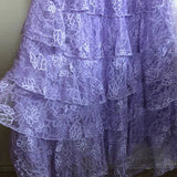 Lilac Lace Long prom Dress Party Dress 21th Birthday Outfits HZ1022