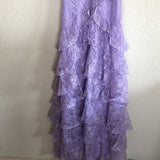 Lilac Lace Long prom Dress Party Dress 21th Birthday Outfits HZ1022