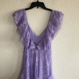 Lilac Lace Long prom Dress Party Dress 21th Birthday Outfits HZ1022