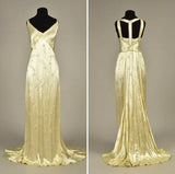 Modest A Line V Neckline Yellow Satin Beads Long Party Dress Prom Dresses HZ1022
