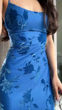 Sexy Mermaid Spaghetti Straps Royal Blue Long Evening Dress Party Dress Prom Dress HZ1022