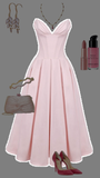 Simple A line Sweetheart Pink Satin Evening Party Dress Prom Dresses HZ1022