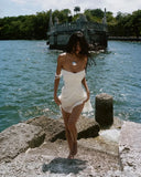 Flowy White Halter Chiffon Mini Birthday Party Homecoming Dress HZ1022