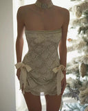 Sequined celebrity heavy work pure desire sexy tube top birthday party homecoming dress HZ1022