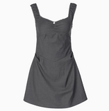 Hot Girl Waist One Shoulder Gray Mini Birthday Party Homecoming Dress HZ1022