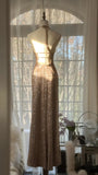 Sparkling Champagne Halter Neck Sequin Mermaid Long Prom Dress HZ1022