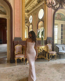 Simple Mermaid Straps Party Dresses Pink Long Prom Dresses HZ1022