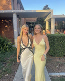 Mermaid Champagne Evening Party Dress Long Prom Dress HZ1022