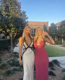 Mermaid Champagne Evening Party Dress Long Prom Dress HZ1022