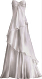 Sexy A line Sweetheart Party Dresses White Long Prom Dresses HZ1022