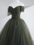 Beautiful Ball Gown Sweet 16 Dress Green Tulle Long Party Dress HZ1022