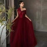 Sexy A line Party Dresses Strapless Red Prom Dresses HZ1022