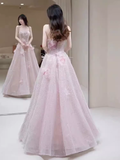 Princess Pink Sequin Long Prom Dress Party Dresses HZ1022