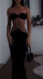 Mermaid Black Prom Dress Long Party Birthday Outfits HZ1022